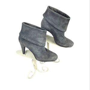 Franco Sarto "EXTREME" Gray Suede Pull-On Ankle Boots